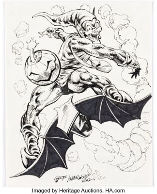 Geof Isherwood - Green Goblin Illustration Original Art (2002). | Heritage