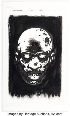 Charlie Adlard The Walking Dead Book 5 Back Cover Original Art (Image, 2010). | Heritage