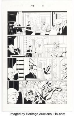 Mark Bagley and Art Thibert Ultimate Spider-Man #48 Story Page 6 Original Art (Marvel, 2003). | Heritage