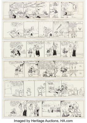 Art Huhta Mescal Ike Consecutive Daily Comic Strips Original Art Group of 6 (Bell Syndicate, 1940). (Total: 6 Original Art) | Heritage