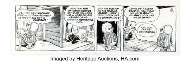 Walt Kelly Pogo Daily Comic Strip Original Art dated 6-26-68 (Publishers-Hall Syndicate, 1968). | Heritage