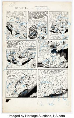 Fawcett Artist Nyoka the Jungle Girl #42 "The Island Scavengers, Part II: The Hollow Mountain" Story Page 2 Original Art (Fawcett, 1950).