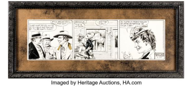 Jose Luis Salinas Cisco Kid Daily Comic Strip Original Art dated 4-20-59 (King Features Syndicate, 1959). | Heritage