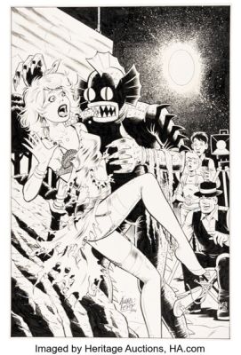 Andrew Pepoy - Betty Cooper and the Creature from the Black Lagoon Illustration Original Art (2014). | Heritage