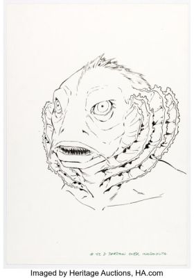 Bernie Wrightson The Shadow over Innsmouth Concept Illustration Original Art (c. 1980s). | Heritage