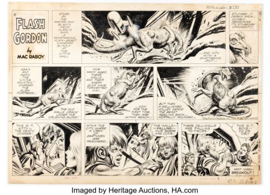 Mac Raboy Flash Gordon Sunday Comic Strip Original Art dated 6-14-64 (King Features Syndicate, 1964). | Heritage