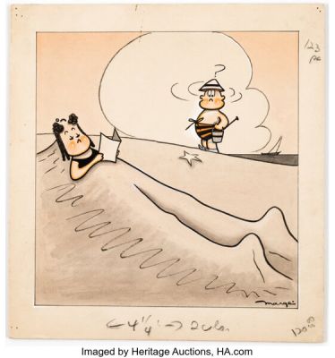 Marge Buell Little Lulu Single Panel Cartoon Illustration Original Art dated 8-5-44 (Saturday Evening Post, 1944). | Heritage