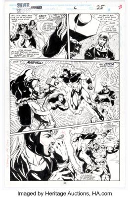 Joe Phillips and Pat Redding Silver Surfer Annual #6 Genis-Vell First Appearance Issue Story Page 25 Original Art (Marvel, 1993).