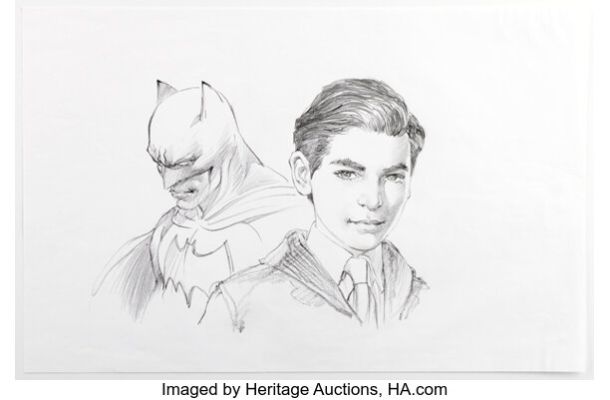 Neal Adams - Batman and Young Bruce Wayne from Gotham Illustration Original Art (c. 2010s). (Total: 2 Items) | Heritage