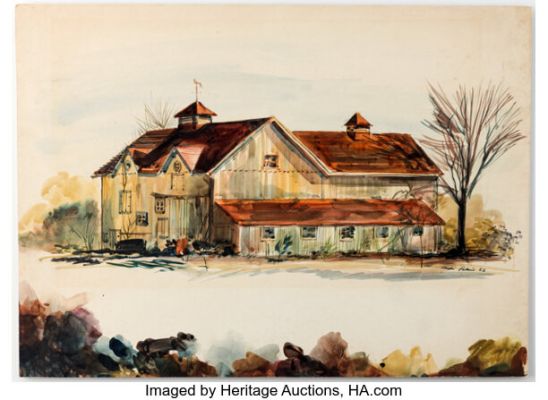 Rudy Palais - Landscape Painting Original Art (1962). | Heritage