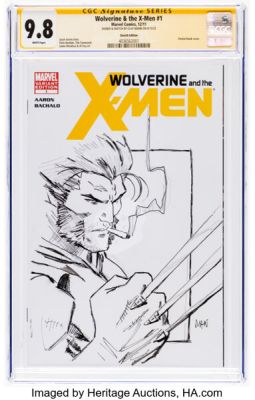 Clay Mann Wolverine & The X-Men #1 Sketch Edition Signature Series Original Art (Marvel, 2011/22) CGC NM/MT 9.8 White pages.
