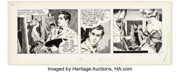 David Wright Carol Day #542 Daily Comic Strip Original Art (London Daily Mail, 1958). | Heritage