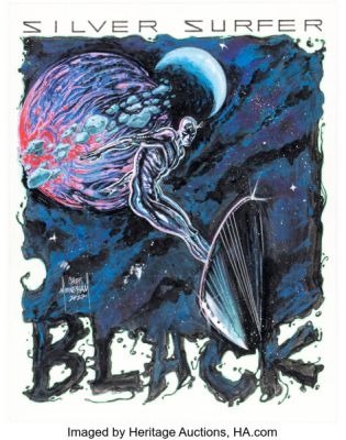 Chris Mooneyham - "Silver Surfer: Black" Specialty Illustration Original Art (2022).