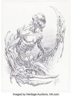 Kyle Hotz - Carnage Illustration and Daredevil Cover Preliminaries Original Art Group of 3 (2018-2019). (Total: 3 Original Art) | Heritage