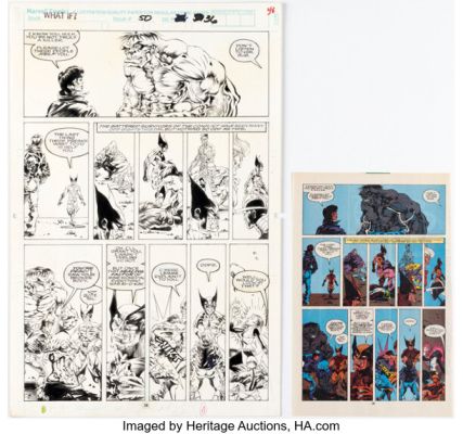 Armando Gil What If...? #50 Hulk vs. Wolverine Story Page 36 Original Art (Marvel, 1993). | Heritage