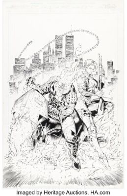 Billy Tan and Duy Truong (as D-Tron) Ghost Rider / Ballistic #1 Cover Original Art (Marvel/Image/Top Cow, 1997). | Heritage