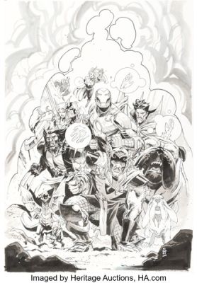 Nic Klein Thor #22 (748) Cover Original Art (Marvel, 2021). | Heritage
