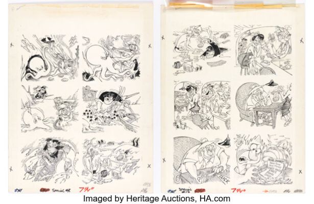 Antonio Prohías Mad Super Special #16 "The Pearl" Complete 2-Page Story Original Art (EC, 1975). (Total: 2 Original Art) | Heritage