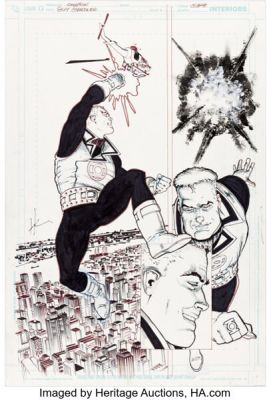 Howard Chaykin Guy Gardner: Collateral Damage #1 Story Page 13 Original Art (DC, 2007). | Heritage
