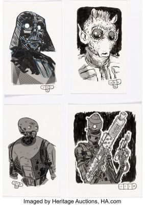 Jesse Lonergan - Star Wars Illustrations Original Art Group of 4 (2020-21). (Total: 4 Original Art)