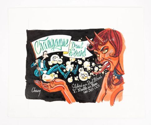 CHAUZY Jean Christophe Illustration... - Lot 308 - CHAUZY Jean Christophe Illustration pour une l’étiquette...