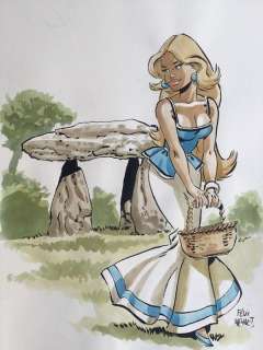 Meynet, Félix - Dessin original couleur - Hommage Ã  Uderzo | Catawiki