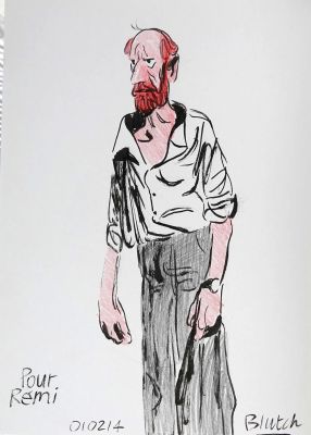 Blutch Lune L’envers Superbe... | BLUTCH Lune l’envers Superbe dédicace couleur pleine... | Vermot et Associés
