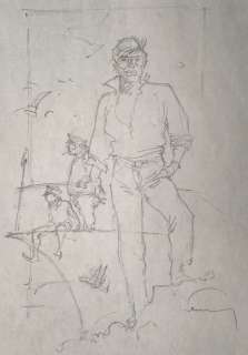 Hermann - Crayonné original - Projet de couverture - Bernard Prince -Â Général SatanÂ  | Catawiki