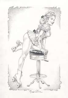 W. Bondi - illustrazione originale "Pin Up vintage" - Page volante | Catawiki