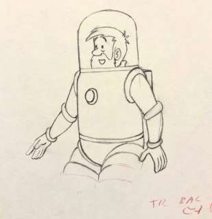 Tintin - Animation Production Drawing - Haddock - On a marché sur la lune - (années 60) - (1959) | Catawiki