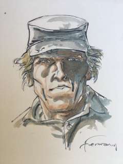 Hermann - Illustration originale en couleurs directes - Personnage du Western Â« Duke Â» | Catawiki