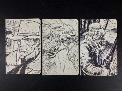 Stefano Babini - 3x illustrazioni "Tex Willer" - Loose page | Catawiki