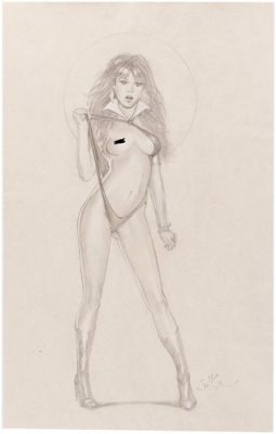 RARE VAMPIRELLA PIN-UP ORIGINAL ART COMMISSION BY JIM SILKE. | eBay US (Buy It Now)