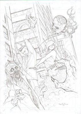 PASQUALE QUALANO - Tavola originale Zombie Wedding | eBay Europe (Buy It Now)