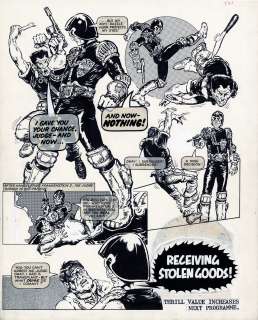 Mike Mick McMahon - first ever mick mcmahon drawn judge dredd! 2000ad prog 6 final page - mick / mike mcmahon