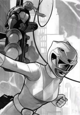 Francesco Tomaselli | MMPR TMNT #1-5 Connecting Covers | Kirby’s Comic Art