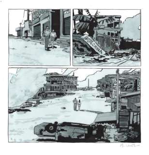 Bastien Vives | Corto Maltese - Dessin issu de l’album "Le jour d’avant" - 10 - H:33 x L:33 - Encre et aquarelle - 2025 - | Manjari & Partners