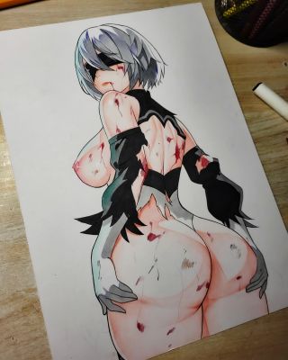 Asashi Draws | 2B Original Artwork | Raremarq (Buy It Now)