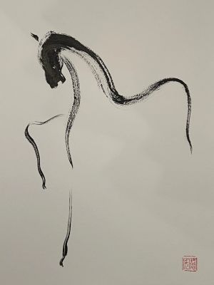 David Mack | The Year of the Horse Brush & Ink Illustration 3 | Kirby’s Comic Art