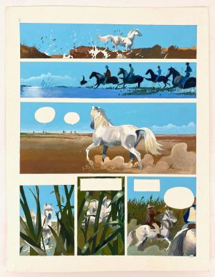 Faure Michel Crin... | Lot 199 - FAURE Michel Crin Blanc Bleu de la planche 40 de l’album... | Vermot et Associés