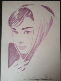 G. Candita, Julia - illustrazione originale "Omaggio a Audrey Hepburn" - Loose page | Catawiki