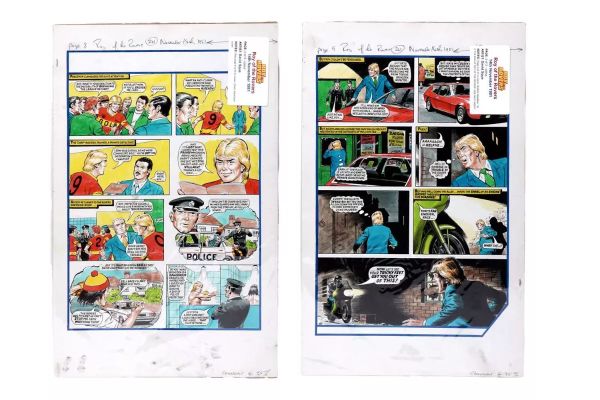 Lot 243 - Two original artwork strips for Roy Of The Rovers | misc / divers