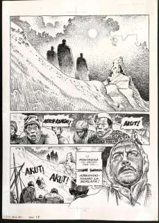 Milo Manara - original page "l’Homme des Neiges /L’Uomo delle Nevi" - Loose page - Original ink drawing - (1978) | Catawiki