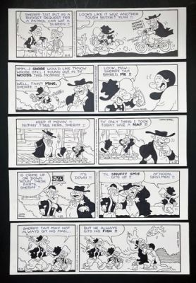 Snuffy Smith - Original Comic Strip Art - 5 Comics - Sheriff Tait | eBay US (Buy It Now)