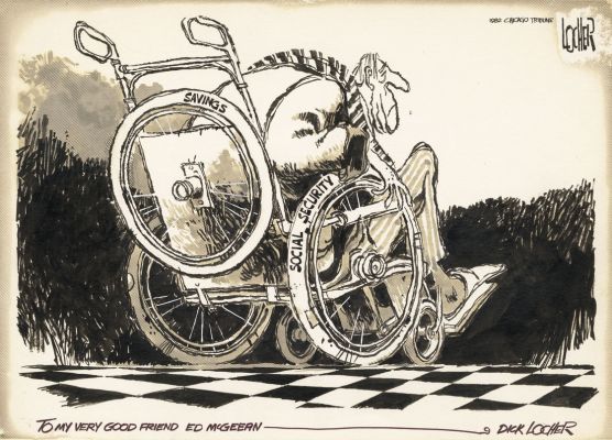 Dick Locher | Cartoon for the Chicago Tribune 1982,… | Galerie Laqua