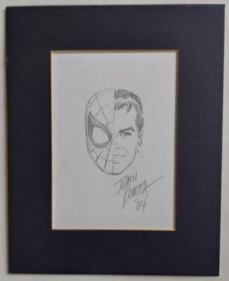 JOHN ROMITIA Senior Spider-Man Peter Parker Pencil Sketch Spidey Sense 2004 ART