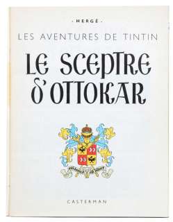 Tintin | Le Sceptre d’Ottokar, édition brochée de 1966 : … | Banque Dessinée