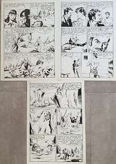 Pedrazza, Augusto - 3x Planche originale - Akim - (1963)
