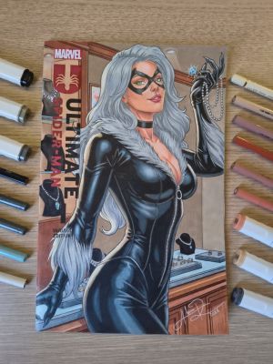 Black Cat Sketch Cover Ultimate Spider-Man