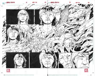 Tyler Crook | B.P.R.D - Return of the Master : Issue 02 Page 14-15 Original Art | Tyler Crook